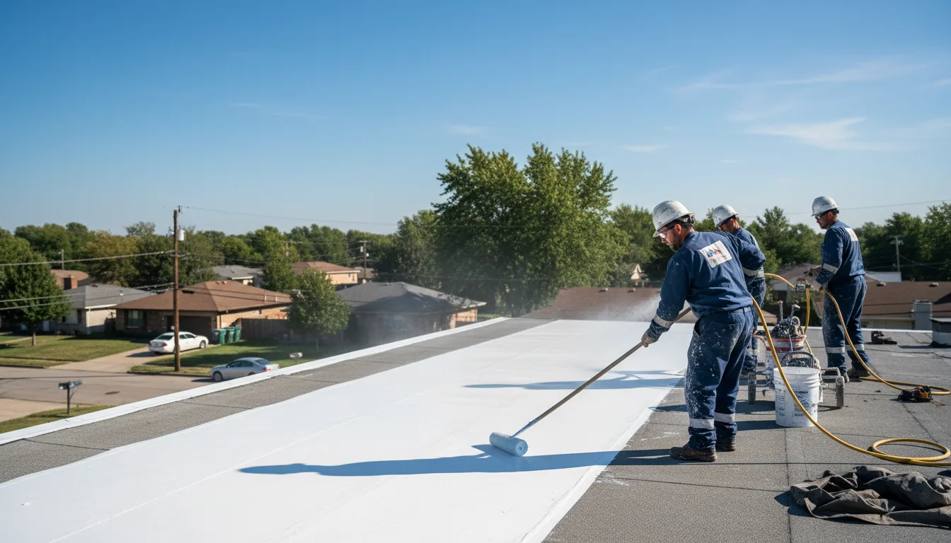 Commercial roof coating in Carlinville, IL near me
